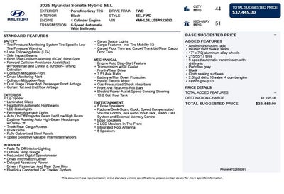 2025 Hyundai Sonata Hybrid SEL