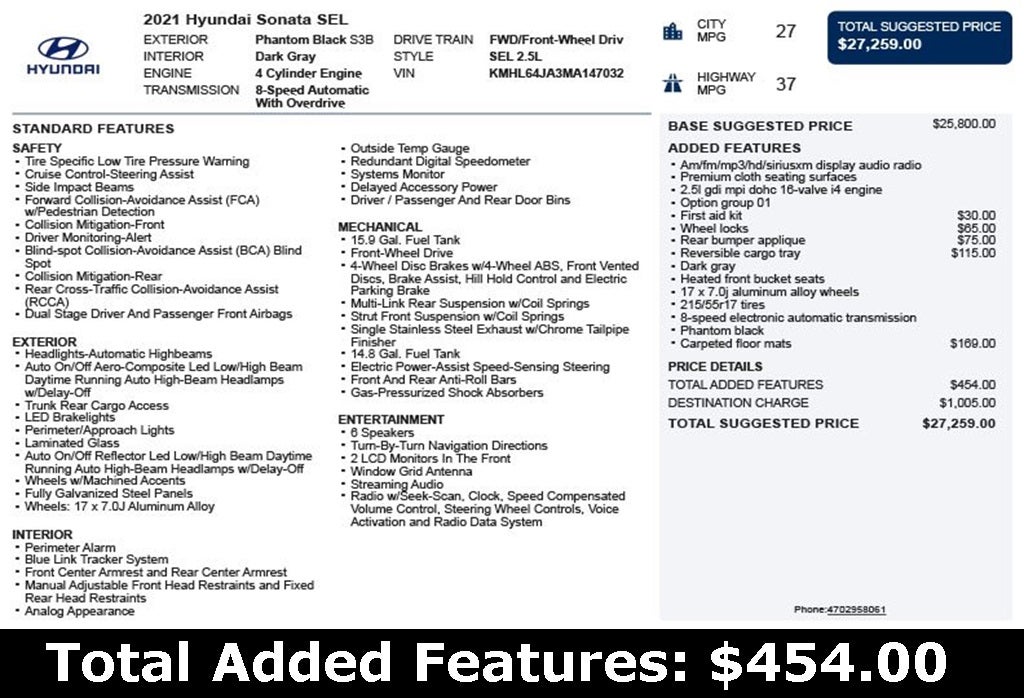 2021 Hyundai Sonata SEL