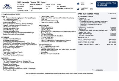 2025 Hyundai Elantra SEL Sport