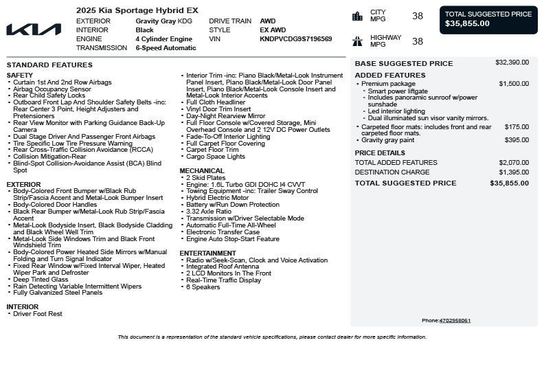 2025 Kia Sportage Hybrid EX