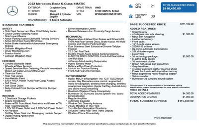 2022 Mercedes-Benz S-Class S 500 4MATIC®