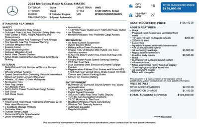 2024 Mercedes-Benz S-Class S 580 4MATIC®