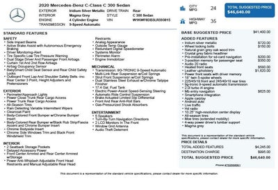 2020 Mercedes-Benz C-Class C 300