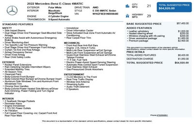 2022 Mercedes-Benz E-Class E 350 4MATIC®