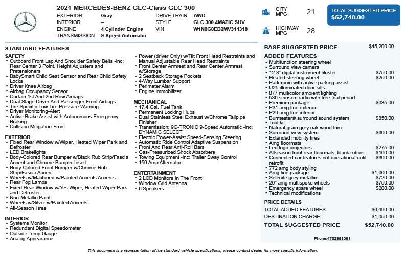 2021 Mercedes-Benz GLC GLC 300 4MATIC®