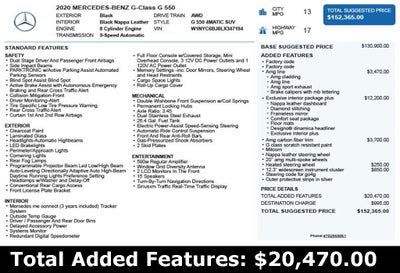 2020 Mercedes-Benz G-Class G 550 4MATIC®