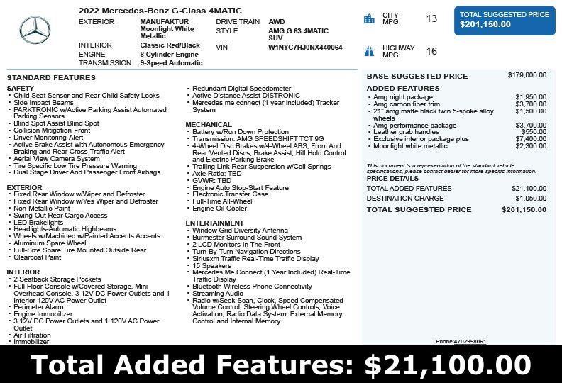 2022 Mercedes-Benz G-Class G 63 AMG® 4MATIC®