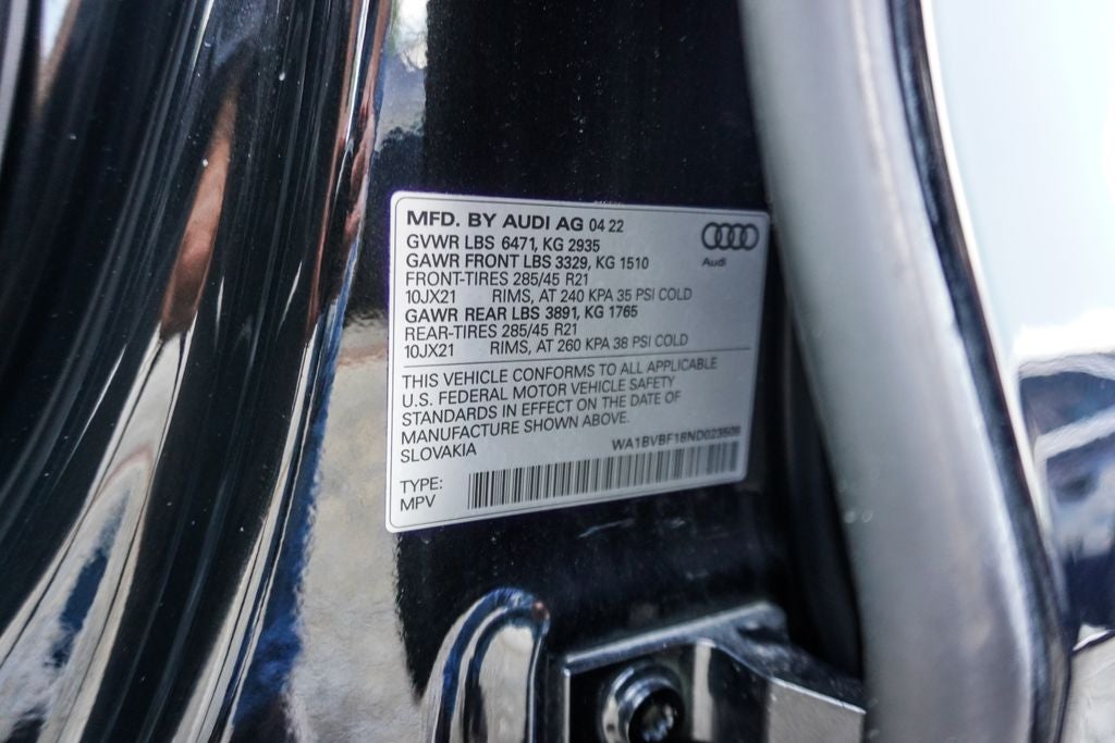 2022 Audi Q8 55 Premium Plus quattro
