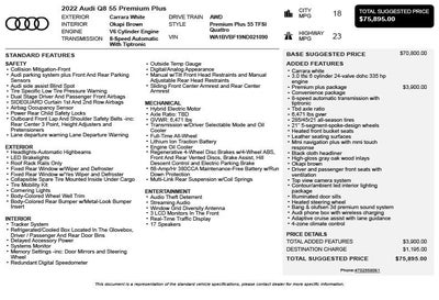 2022 Audi Q8 55 Premium Plus quattro
