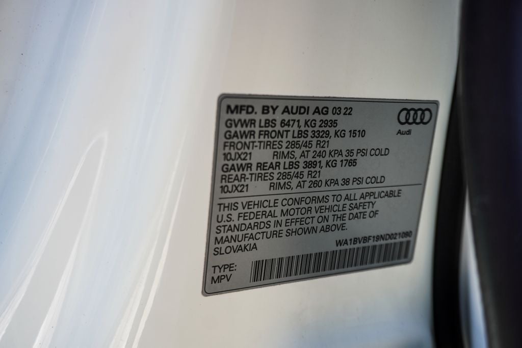 2022 Audi Q8 55 Premium Plus quattro