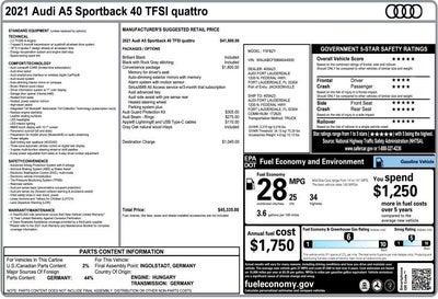 2021 Audi A5 40 Premium quattro