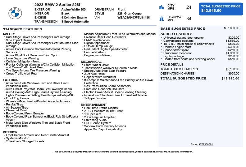 2023 BMW 2 Series 228i