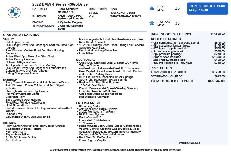 2022 BMW 4 Series 430i xDrive
