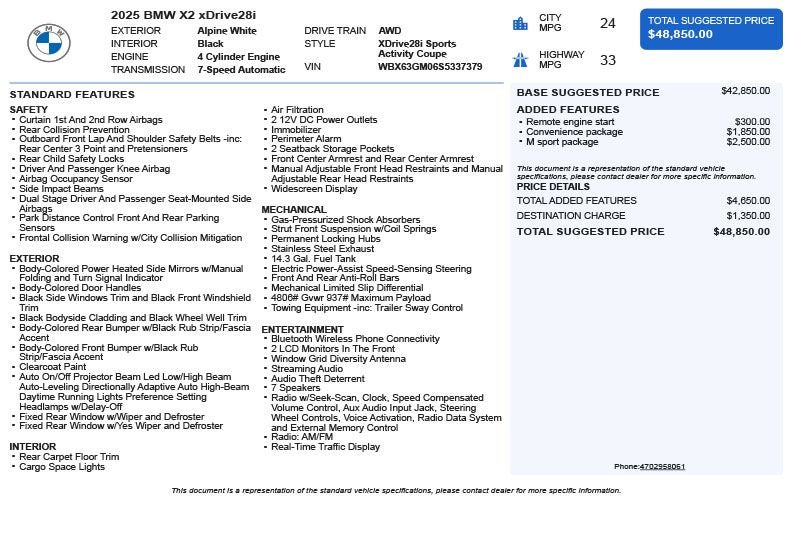 2025 BMW X2 xDrive28i