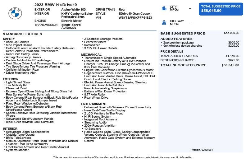 2023 BMW i4 eDrive40