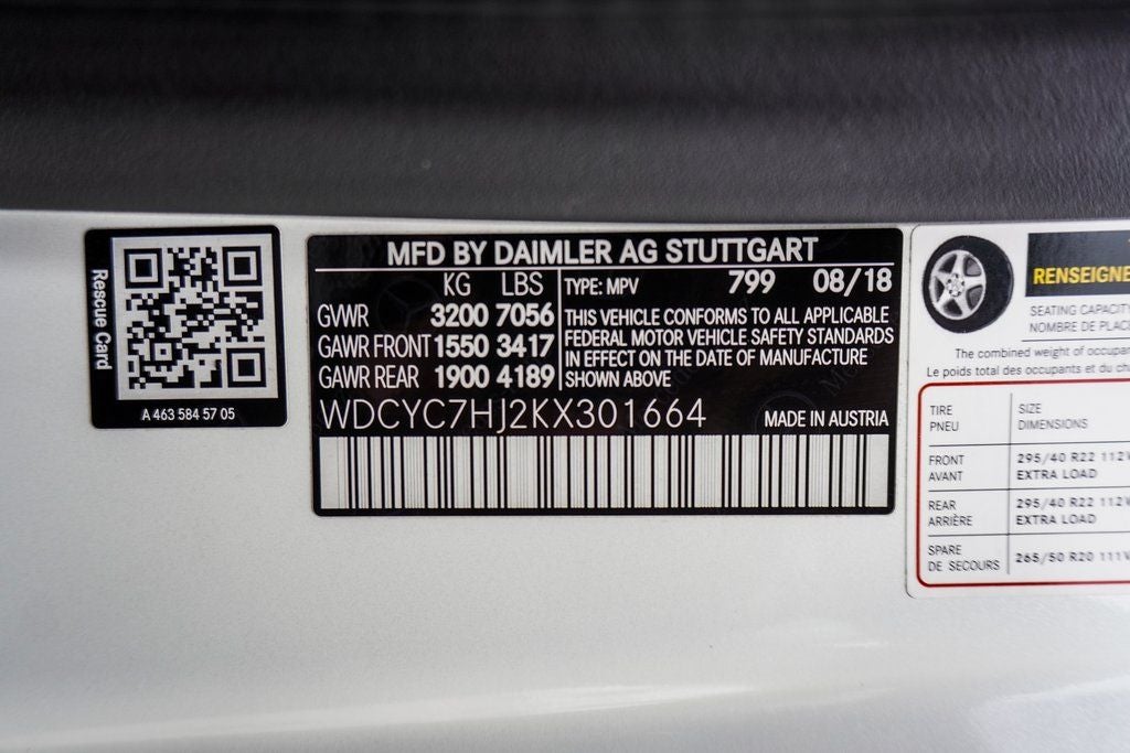 2019 Mercedes-Benz G-Class G 63 AMG® 4MATIC®