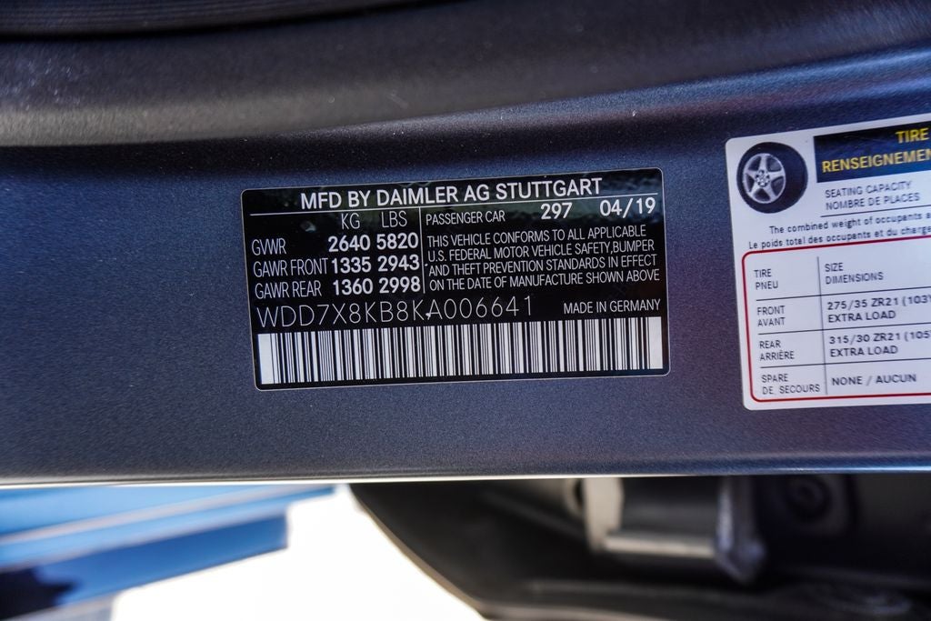 2019 Mercedes-Benz AMG® GT 63 S 4MATIC®