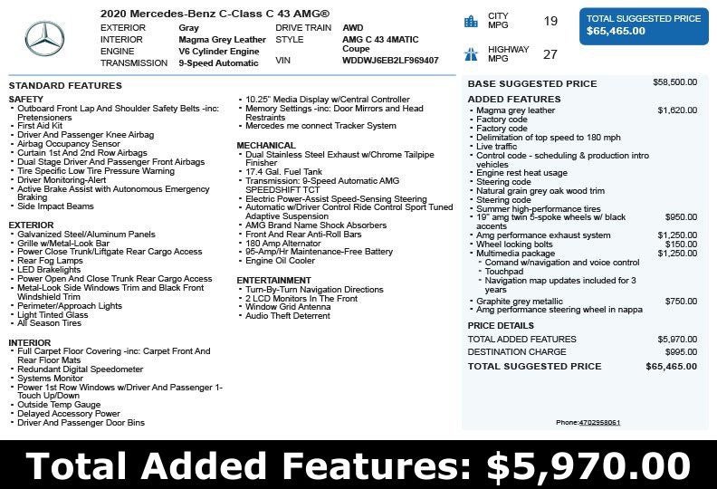 2020 Mercedes-Benz C-Class C 43 AMG® 4MATIC®