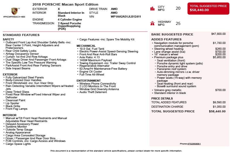 2018 Porsche Macan Base