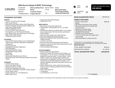 2024 Acura Integra A-Spec Tech Package