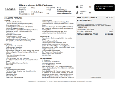 2024 Acura Integra A-Spec Tech Package