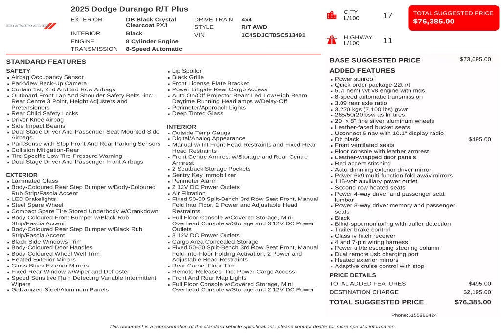 2025 Dodge Durango R/T Plus