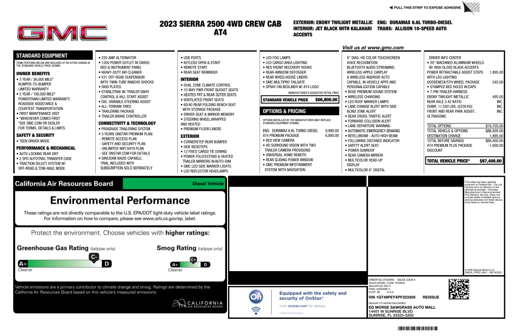 2023 GMC Sierra 2500HD AT4