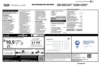 2023 Cadillac Escalade ESV Sport