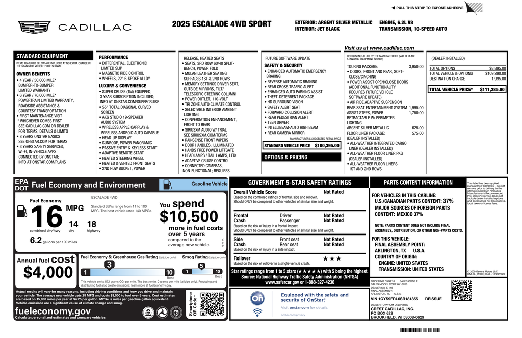 2025 Cadillac Escalade Sport