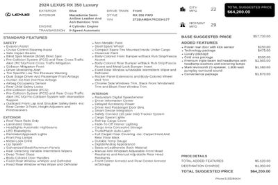 2024 Lexus RX 350 Luxury