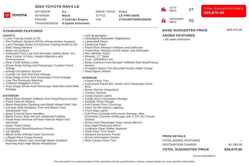 2024 Toyota RAV4 LE