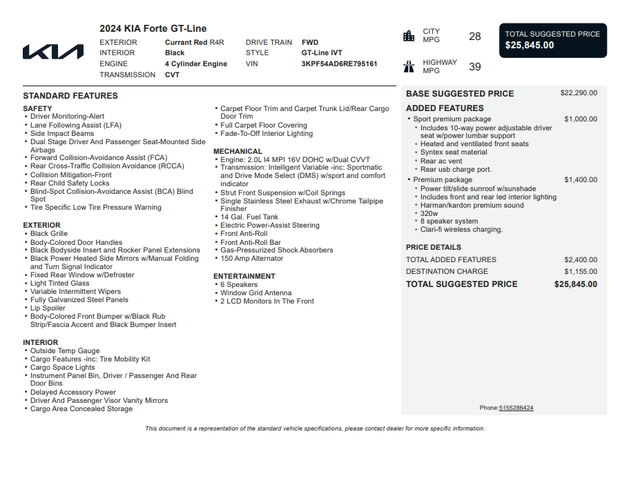 2024 Kia Forte GT-Line