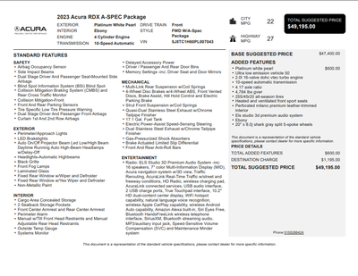 2023 Acura RDX A-Spec Package
