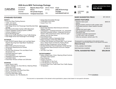 2026 Acura MDX Technology Package