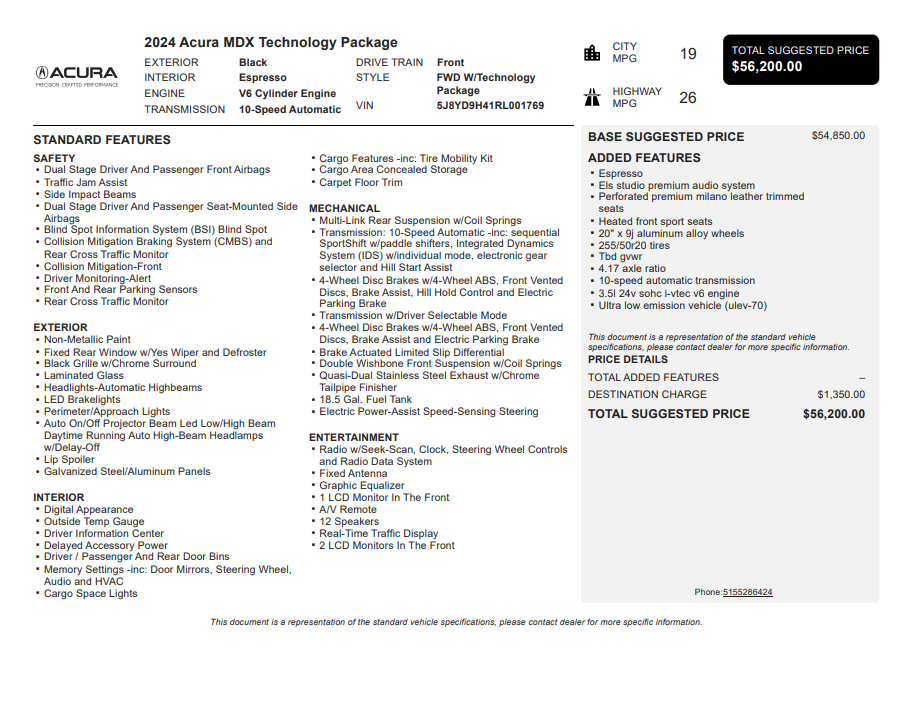 2024 Acura MDX Technology