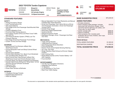 2023 Toyota Tundra Hybrid Capstone