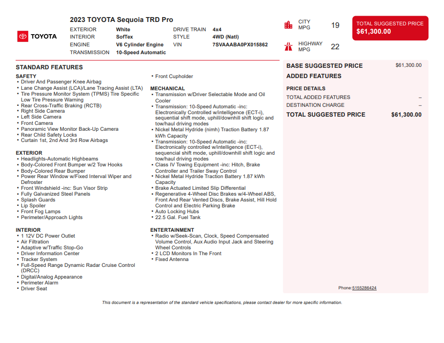 2023 Toyota Sequoia TRD Pro