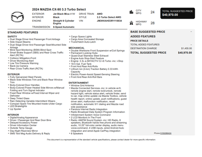 2024 Mazda Mazda CX-90 3.3 Turbo Select