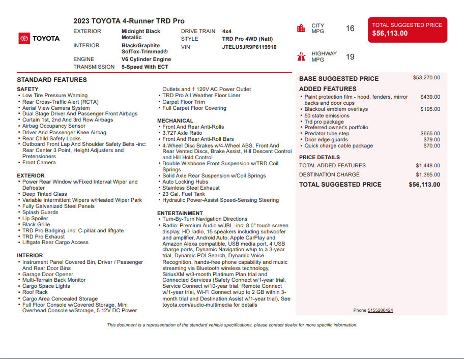 2023 Toyota 4Runner TRD Pro