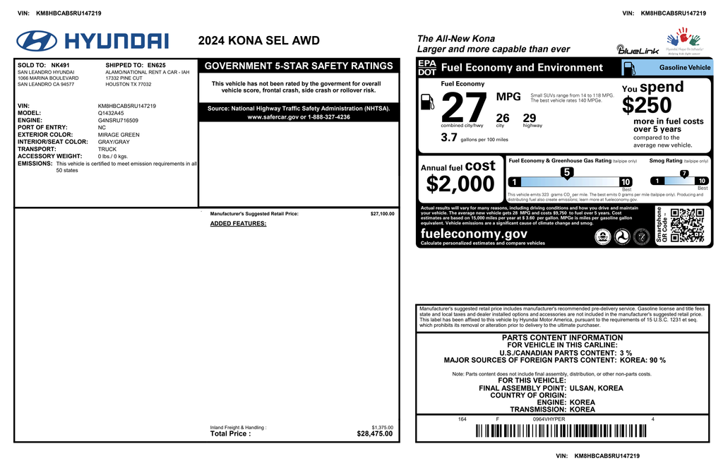 2024 Hyundai Kona SEL