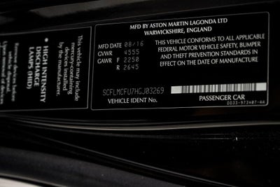 2017 Aston Martin Vanquish V12