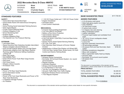 2022 Mercedes-Benz S-Class S 580 4MATIC®