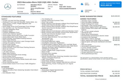 2023 Mercedes-Benz EQS 450 Base