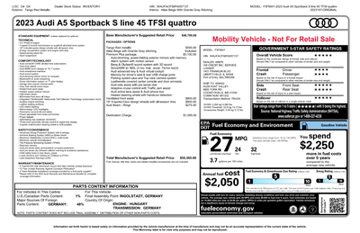 2023 Audi A5 Sportback 45 S line Premium Plus quattro