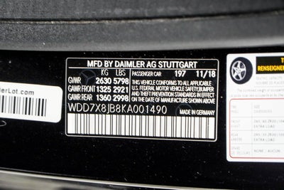 2019 Mercedes-Benz AMG® GT 63 Base 4MATIC®