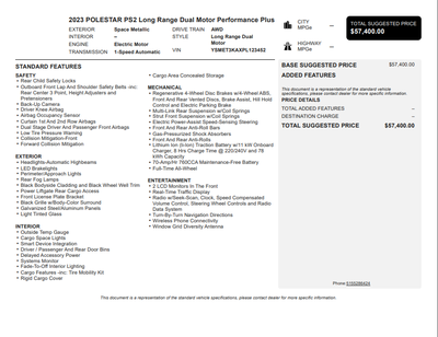2023 Polestar 2 Long Range Dual Motor Performance Plus