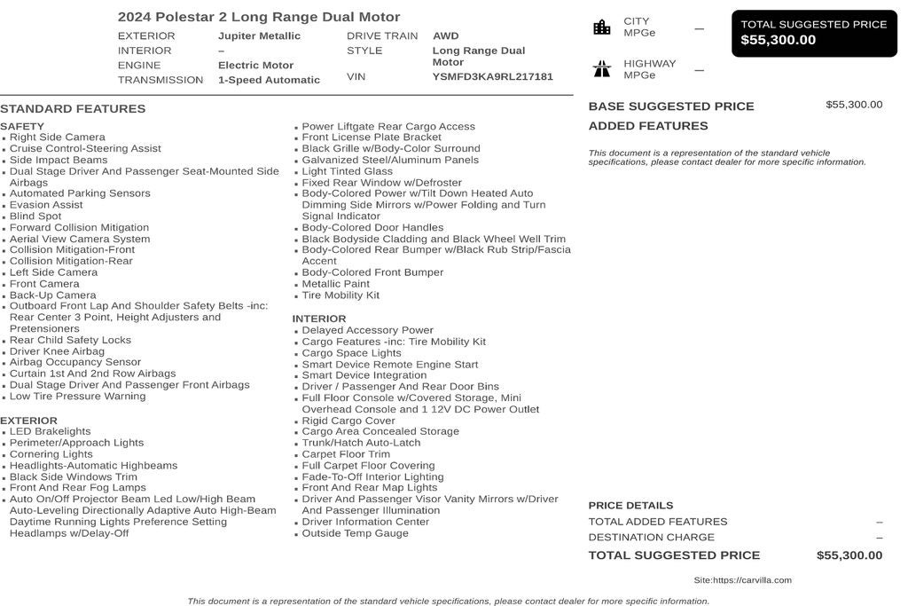 2024 Polestar 2 Long Range Dual Motor