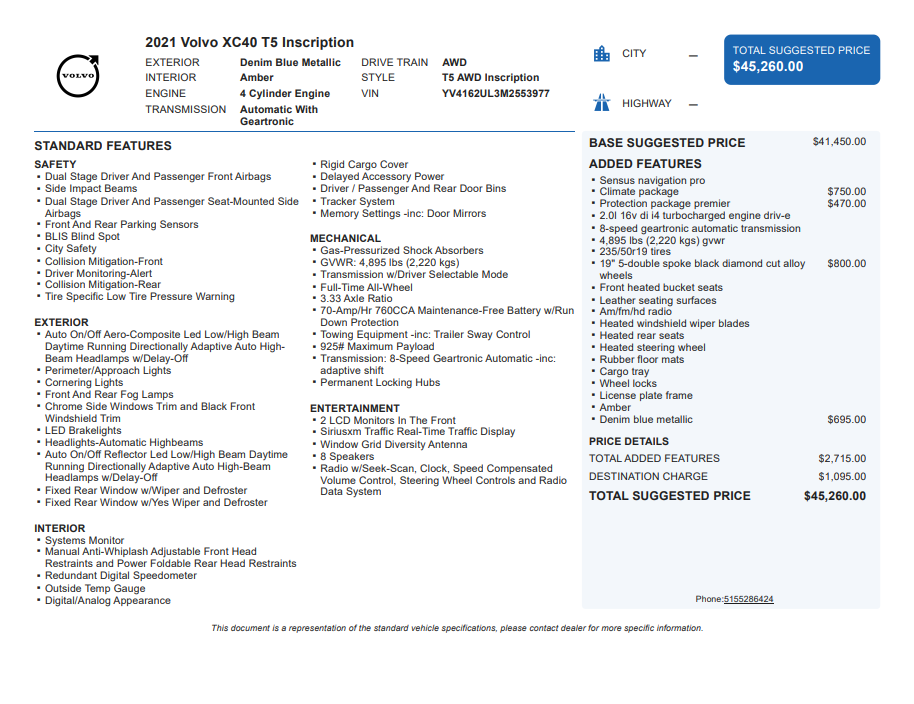 2021 Volvo XC40 T5 Inscription