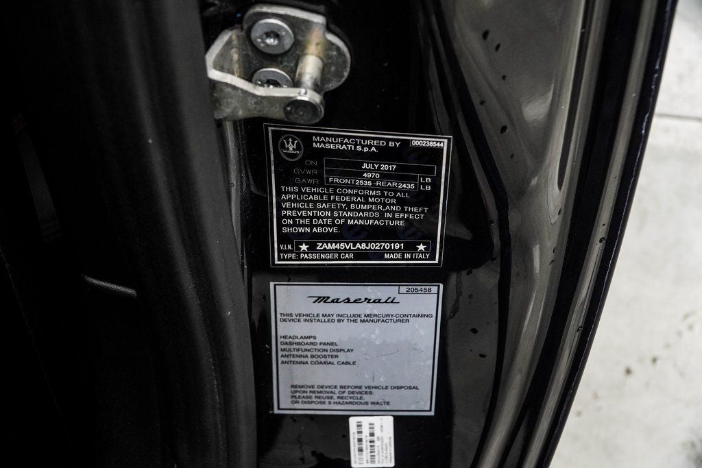 2018 Maserati GranTurismo Sport