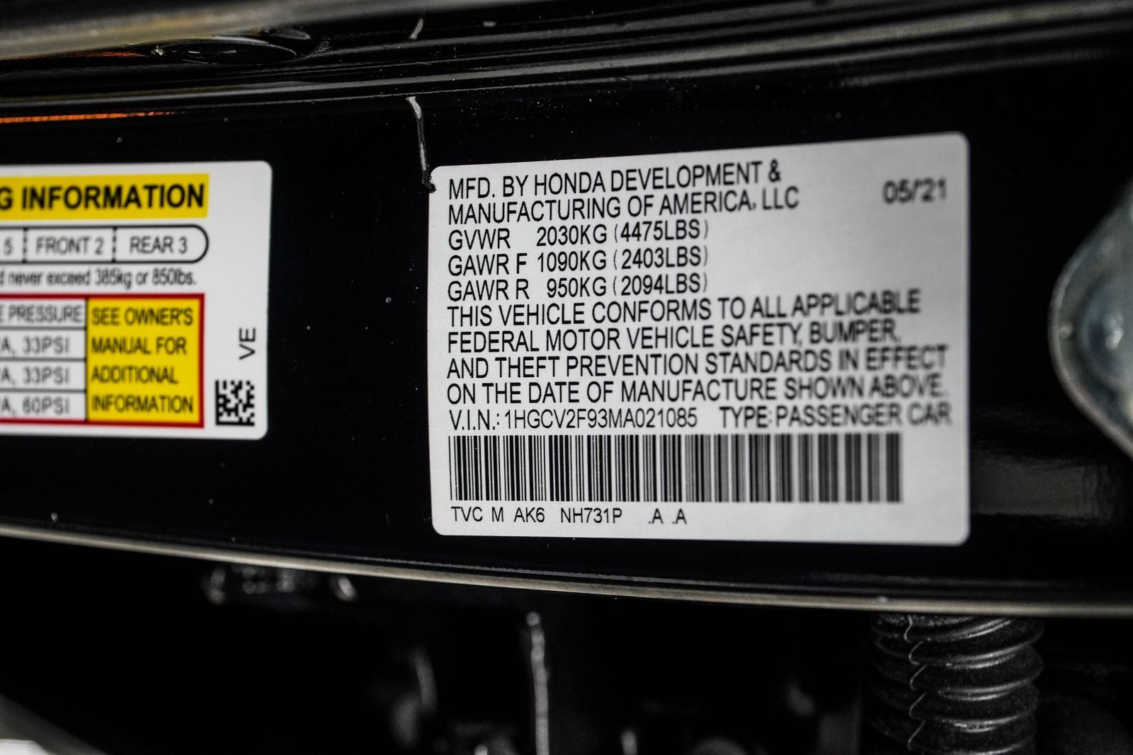 2021 Honda Accord Touring 2.0T